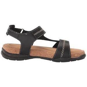 Clarks Womens Roseville Mae Leather sling-back Sandals black